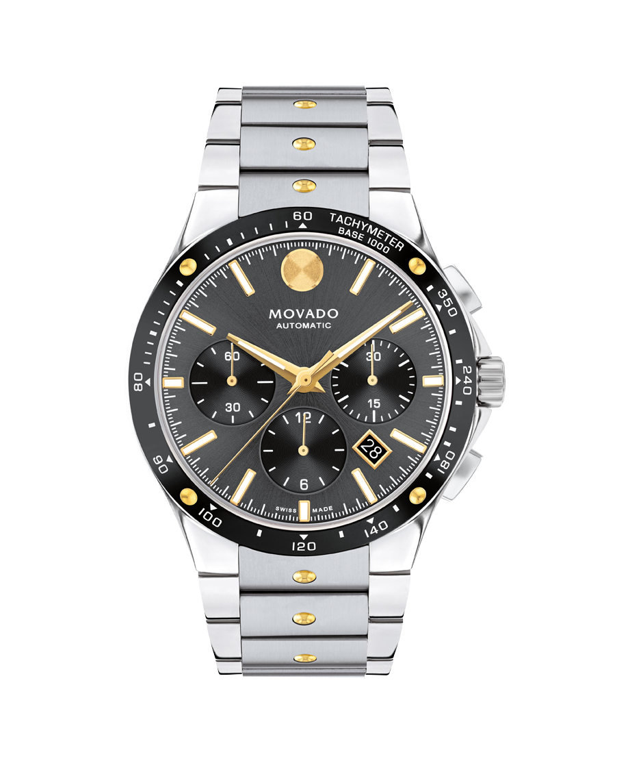 Movado Alta SE Chronograph Automatic Grey Dial Men's Watch 0607755