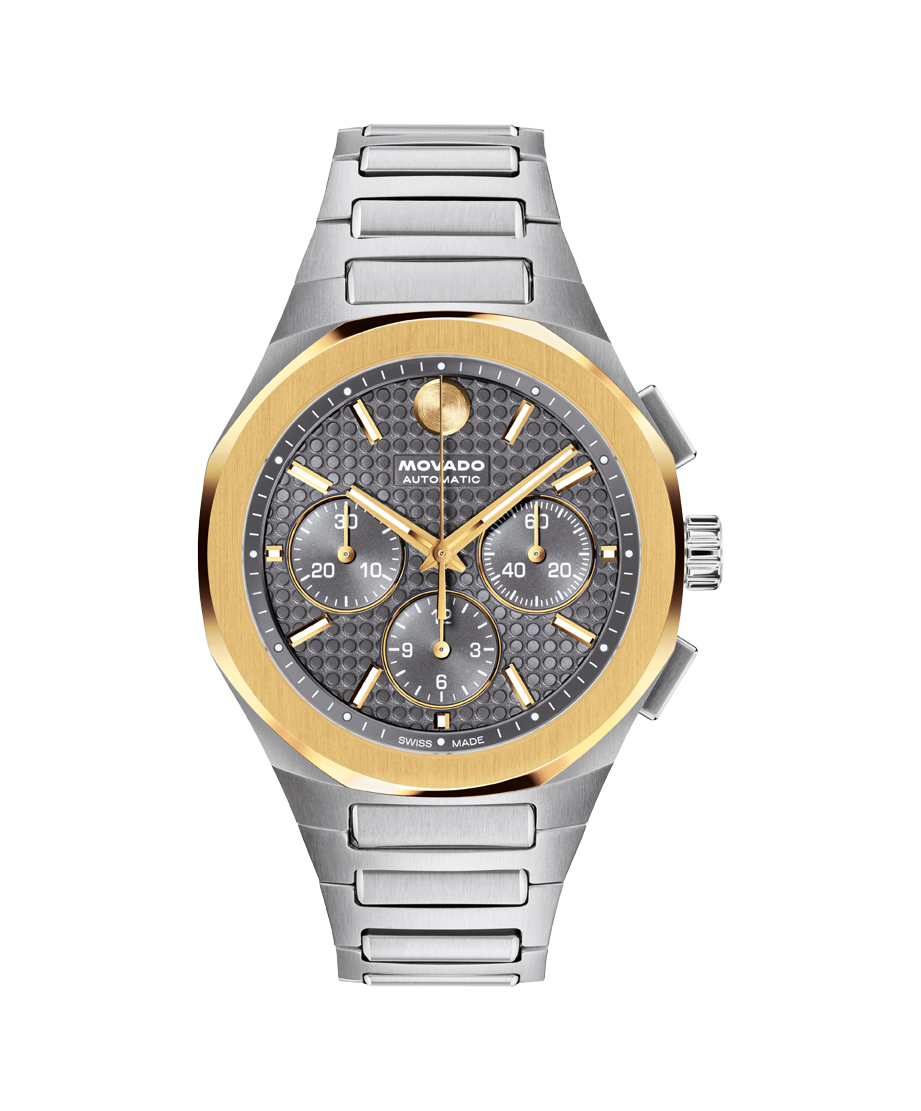 Movado Alta Centurion Chronograph Automatic Grey Dial Men's Watch 0607857