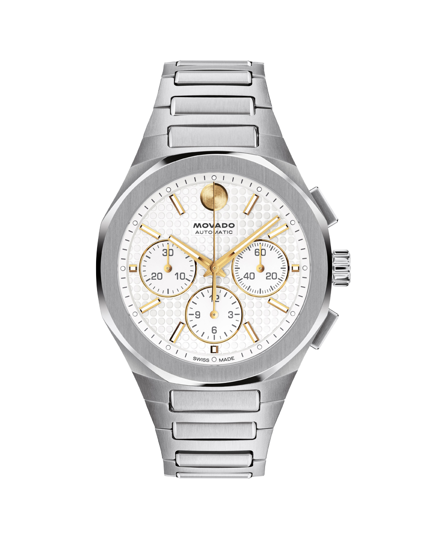 Movado Alta Centurion Chronograph Automatic White Dial Men's Watch 0608083