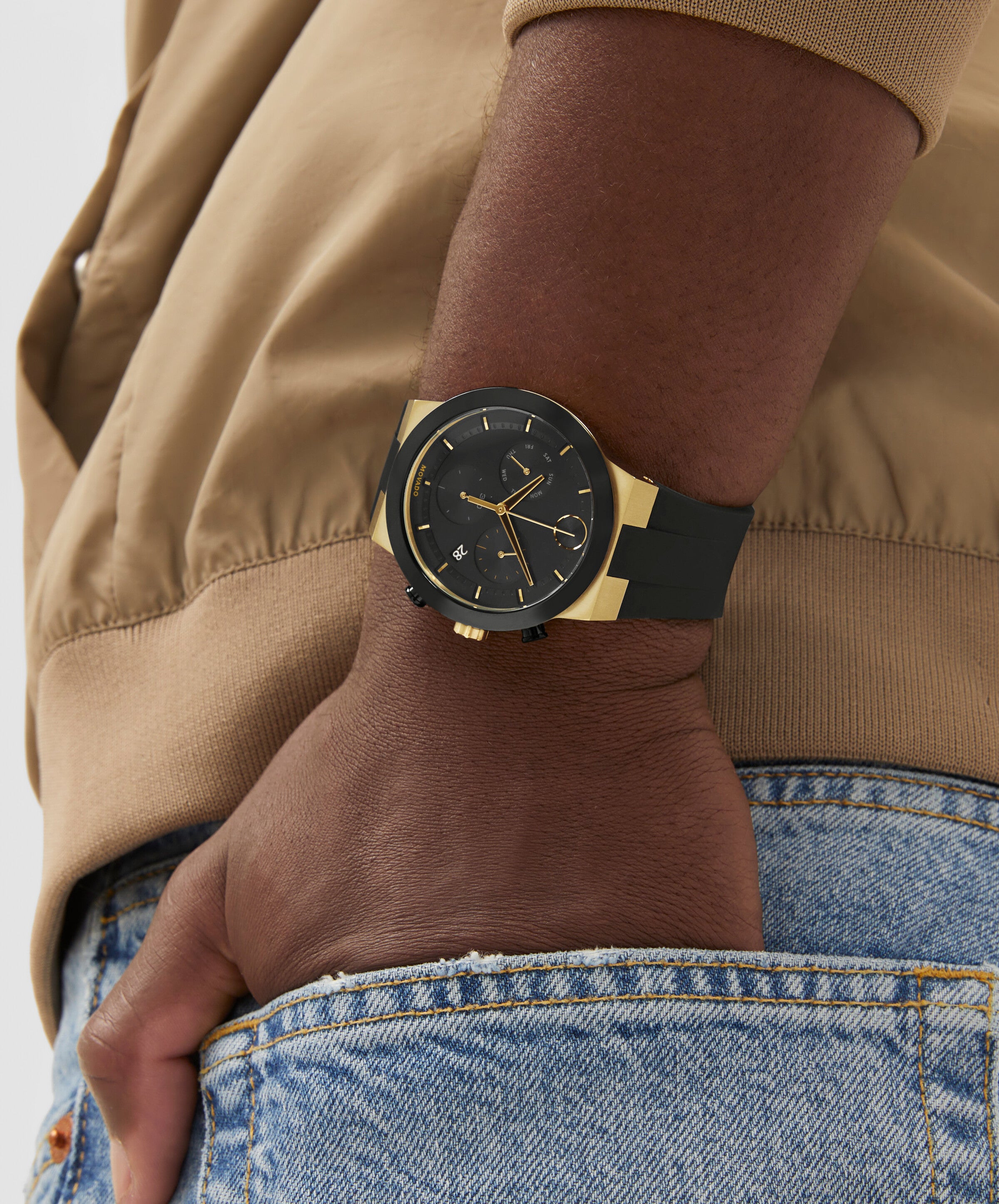 Movado BOLD Fusion Chronograph Quartz Black Dial Men's Watch 3600855