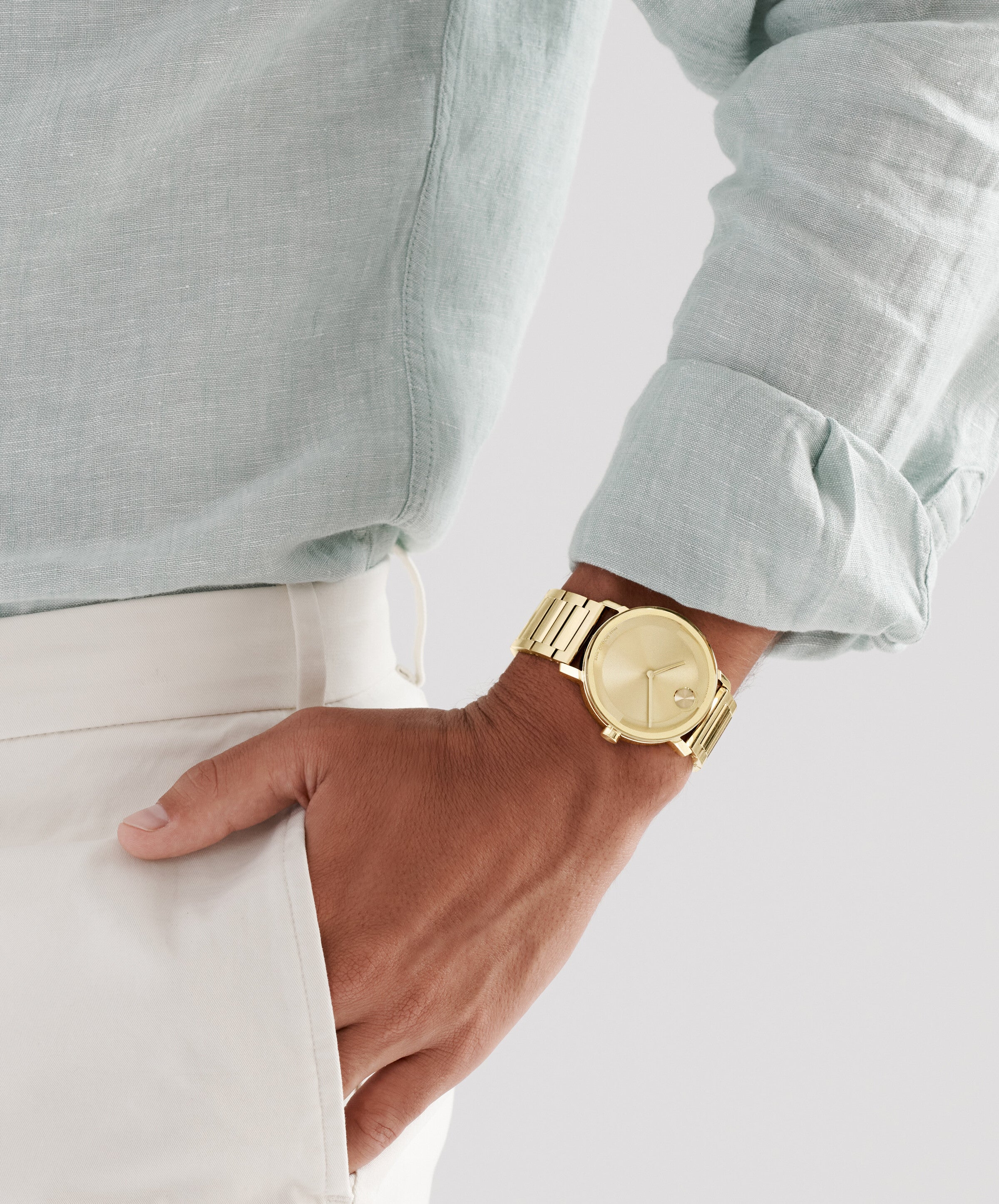 Movado BOLD Evolution 2.0 Quartz Gold Dial Unisex Watch 3601095