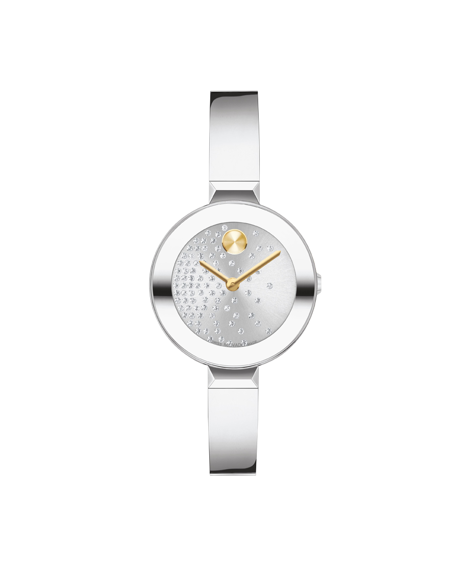 Movado BOLD Bangle Quartz Silver Dial Unisex Watch 3601160