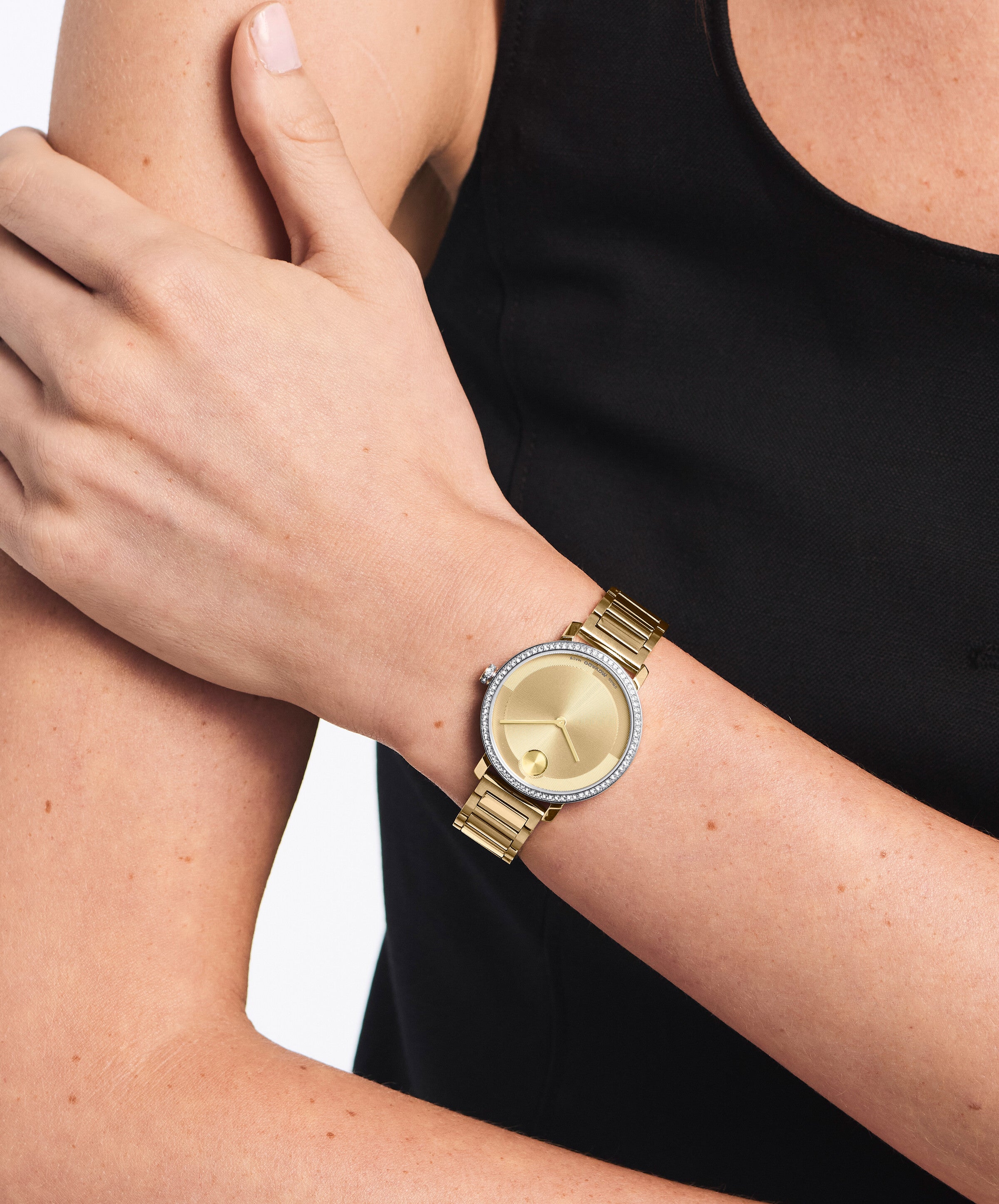Movado BOLD Evolution 2.0 Quartz Gold Dial Ladies' Watch 3601225