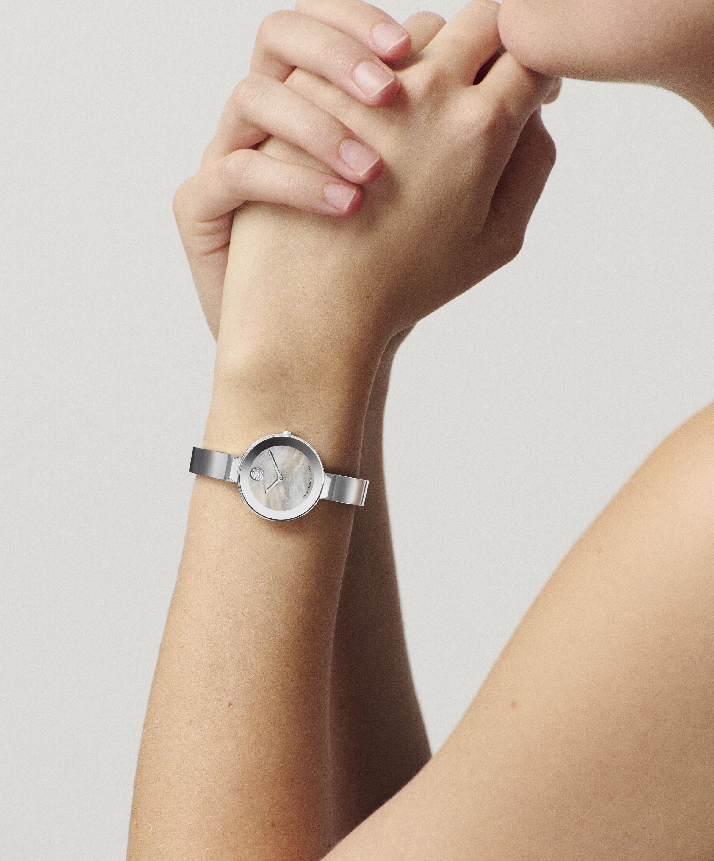 Movado BOLD Bangle Quartz Grey Dial Unisex Watch 3601269