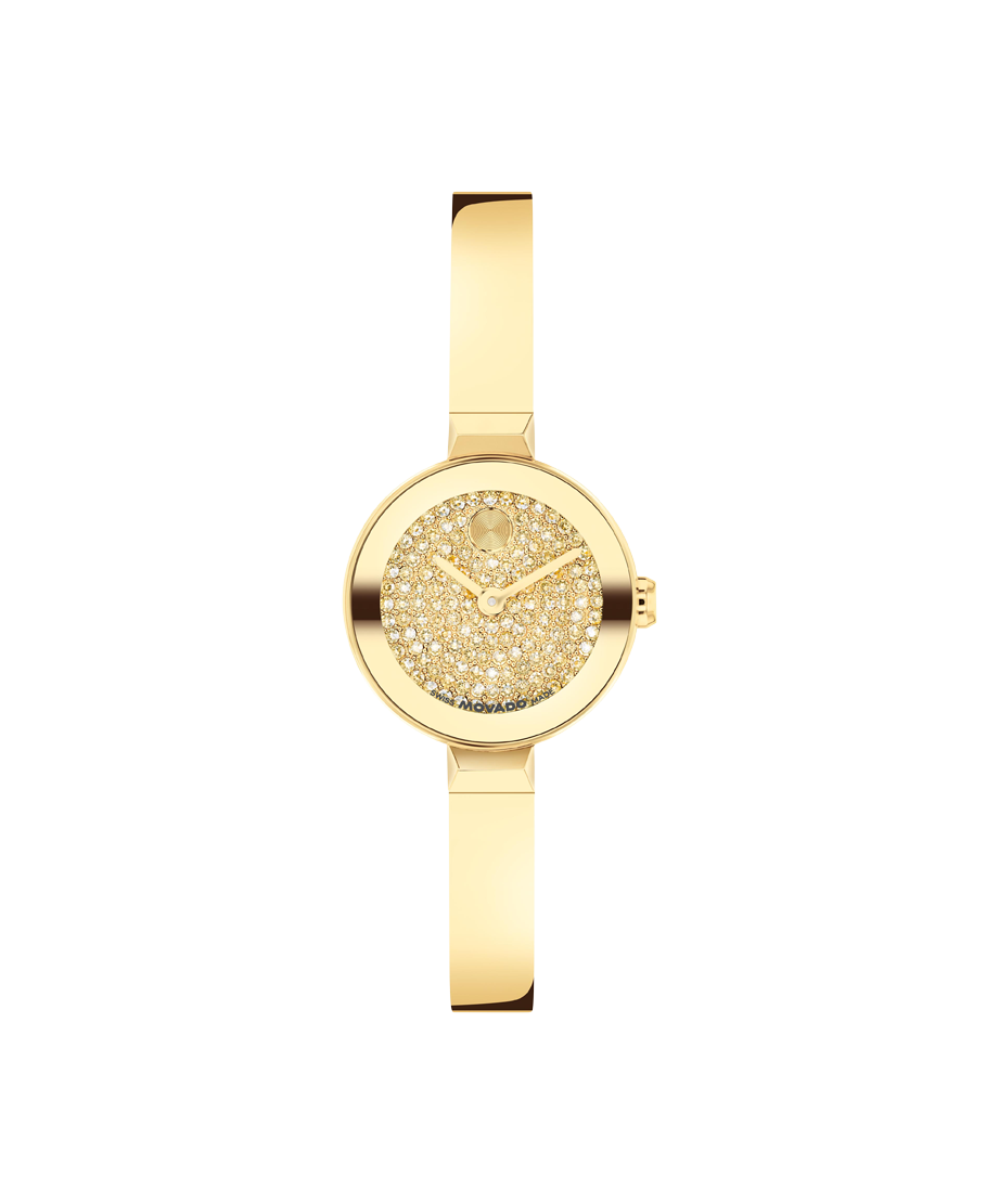 Movado BOLD Bangle Mini Quartz Yellow Gold Dial Ladies' Watch 3601401