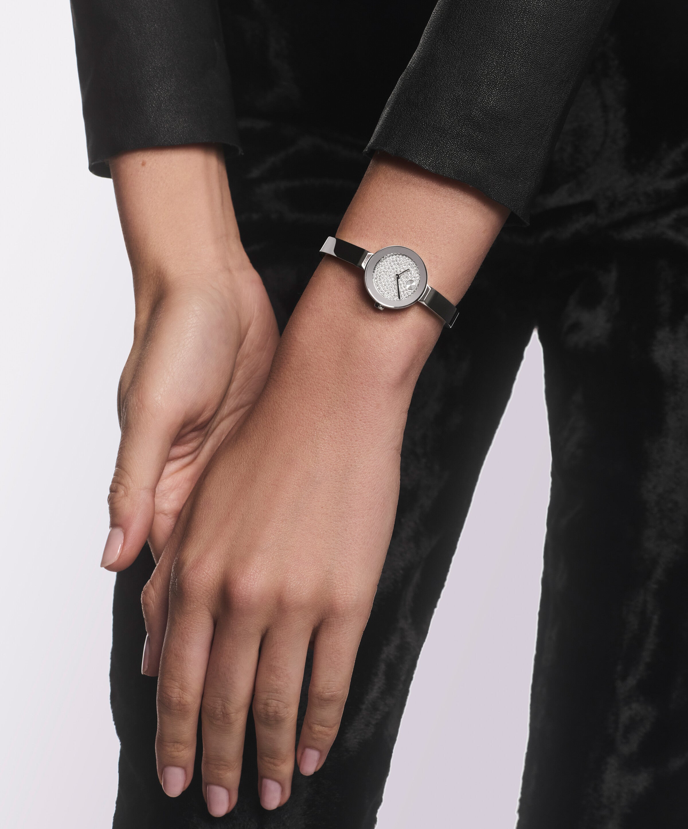 Movado BOLD Bangle Mini Quartz Silver Dial Ladies' Watch 3601402