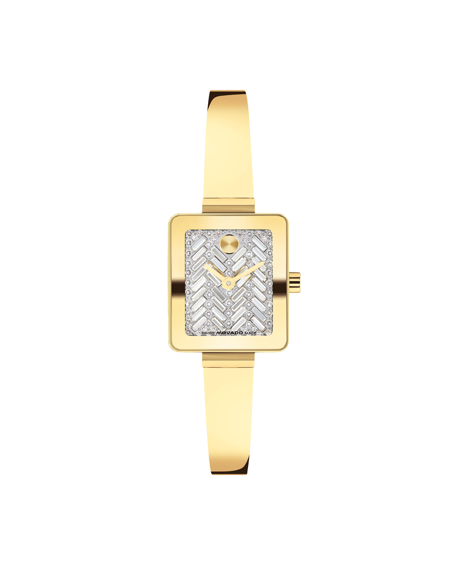 Movado BOLD Bangle Mini Quartz Yellow Gold Dial Ladies' Watch 3601427