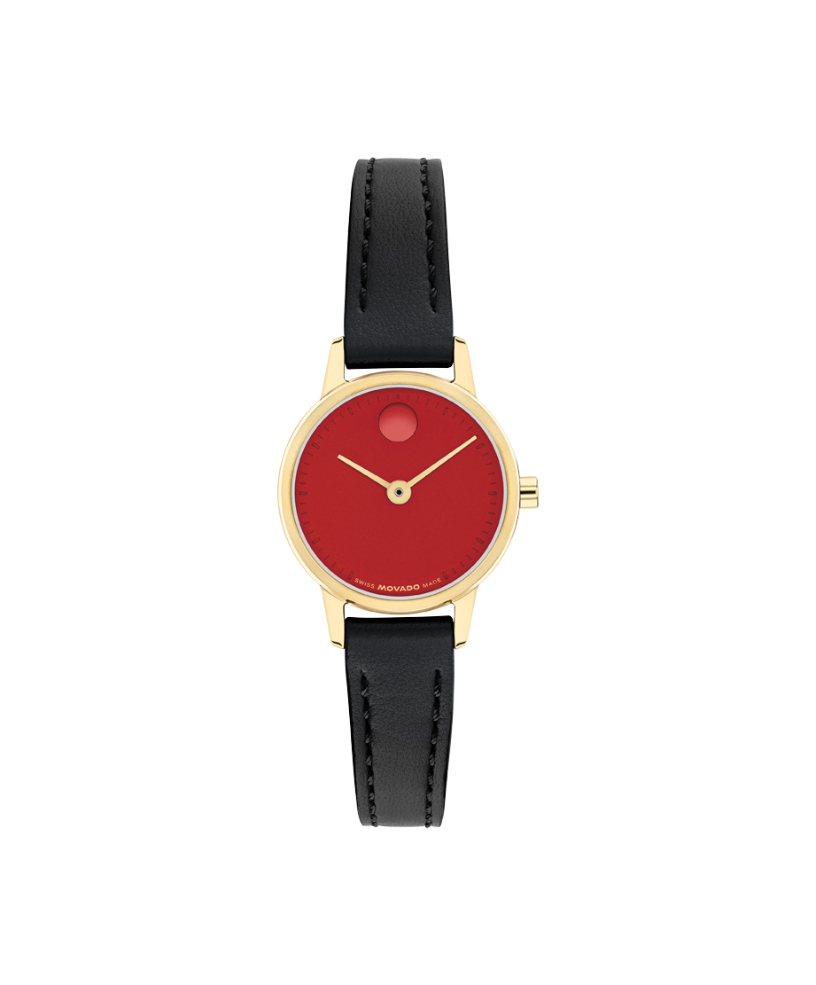 Movado Baby Face Quartz Red Dial Unisex Watch 3640212
