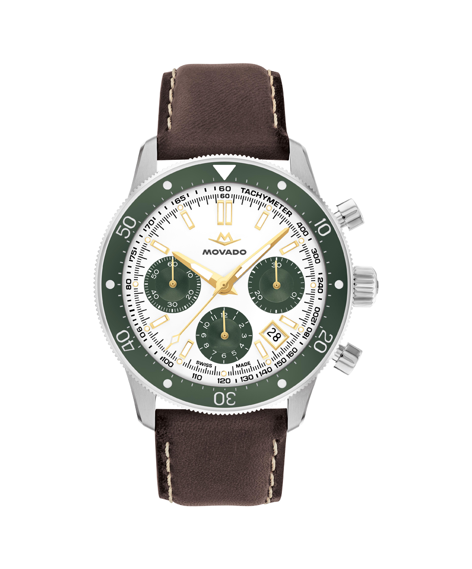 Movado Alta Super Sub Sea Chronograph Automatic White Dial Men's Watch 3650200