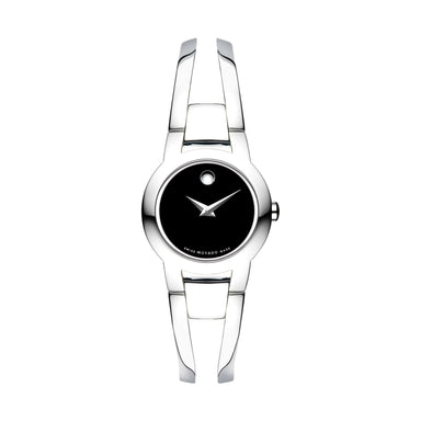 Movado Amorosa Quartz Black Dial Ladies Watch 0604759