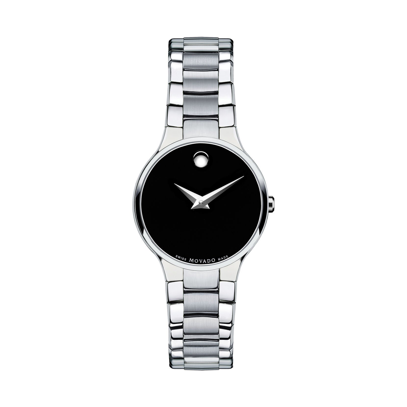 Movado Serio Quartz Black Dial Ladies Watch 0606383