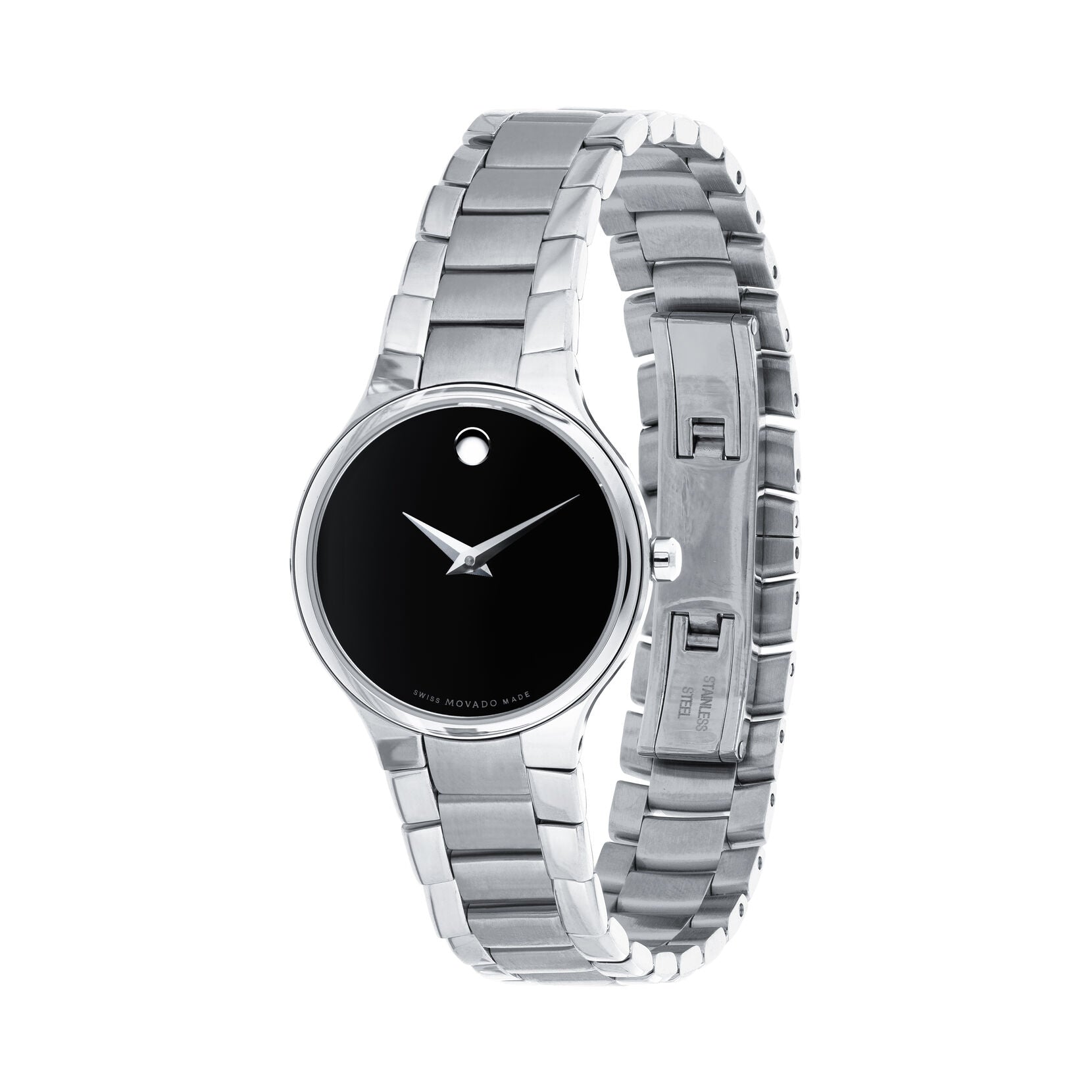 Movado Movado Serio Quartz Black Dial Ladies Watch 0606383