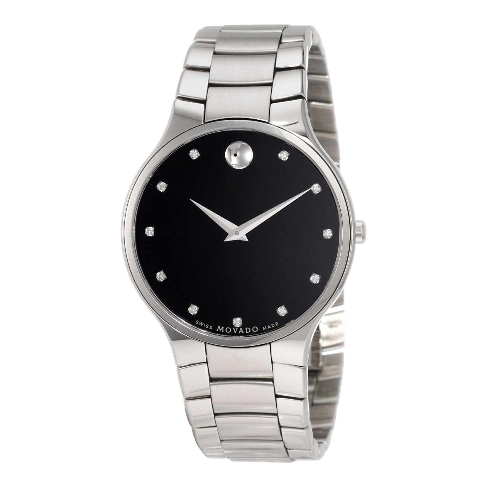 Movado Serio Quartz Black Dial Men's Watch 0606490