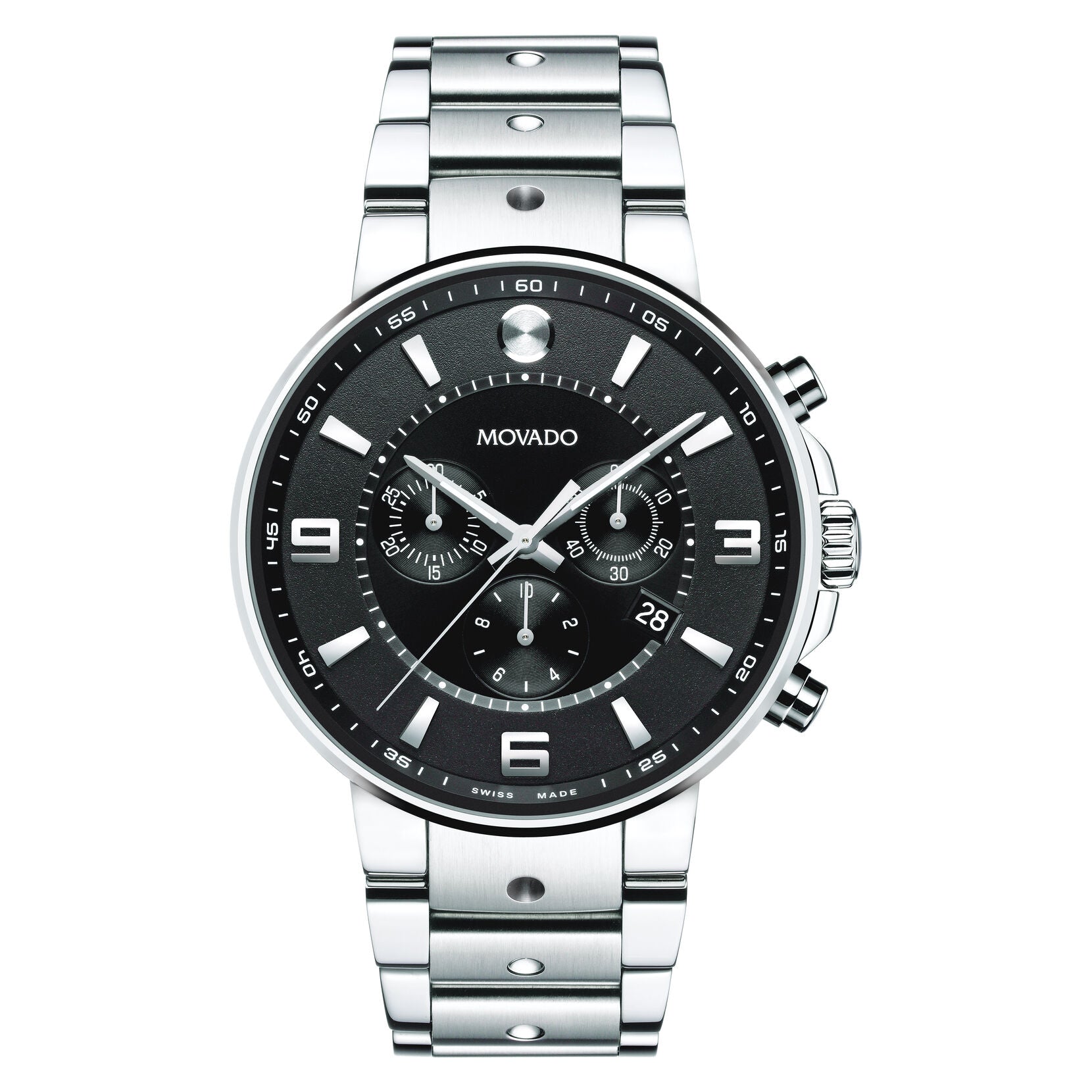 Movado Se Pilot Chronograph Black Dial Men's Watch 0606759