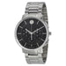 Movado Thin Classic Chronograph Black Soleil Dial Men's Watch 0606886