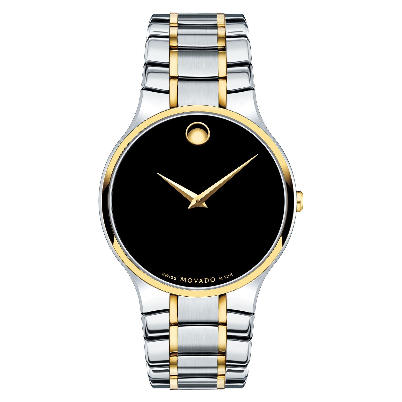 Movado Serio Quartz Black with Concave Dot Dial Men's Watch 0606901