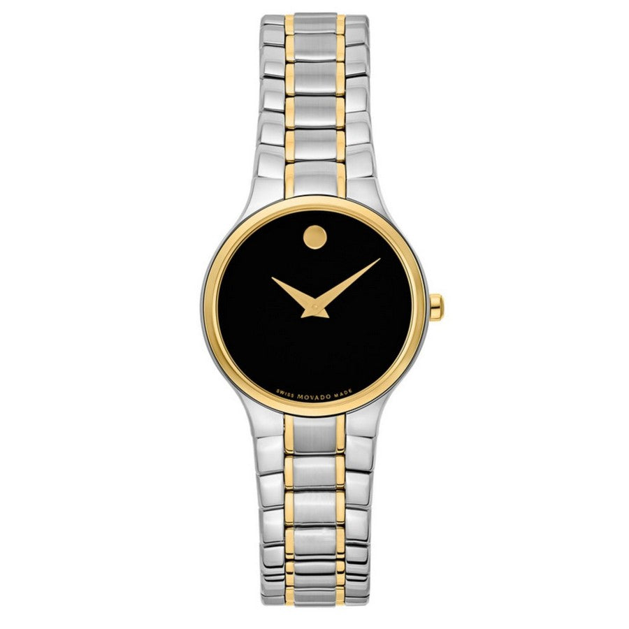 Movado Serio Quartz Black Dial Ladies Watch 0606902