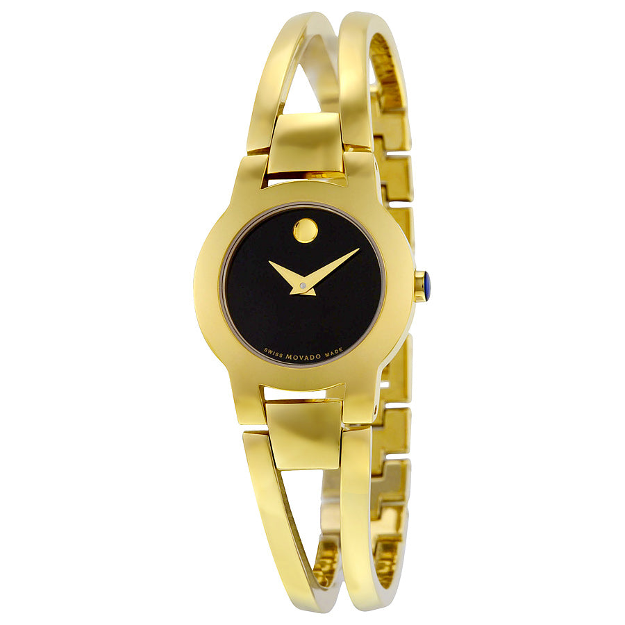 Movado Amorosa Quartz Black Museum Dial Ladies Watch 0606946