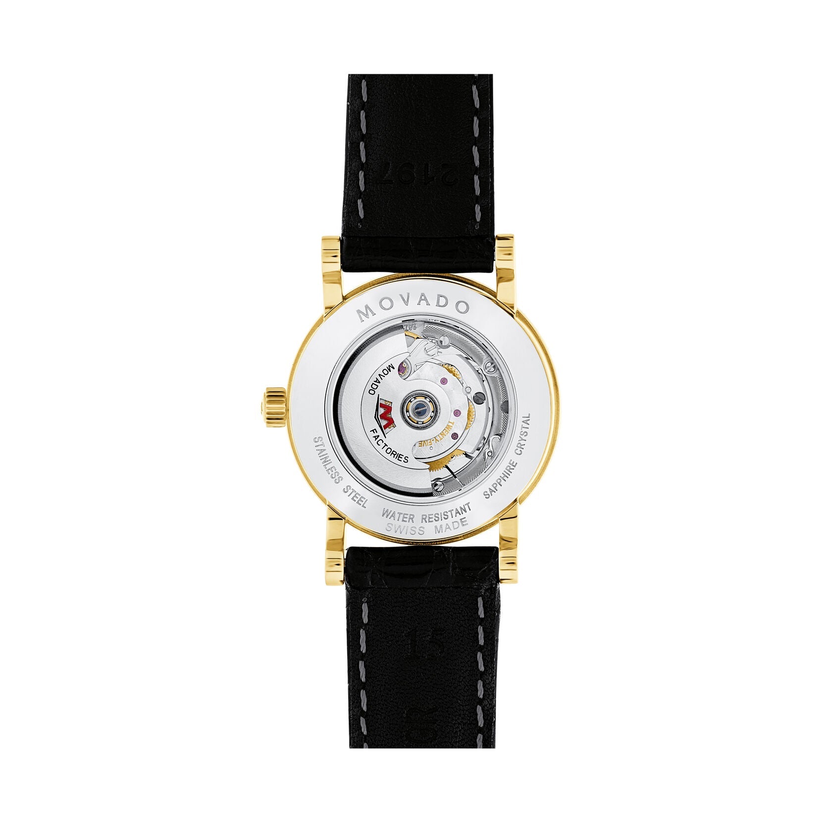 Movado Movado Red Label Automatic Black Dial Ladies Watch 0607010