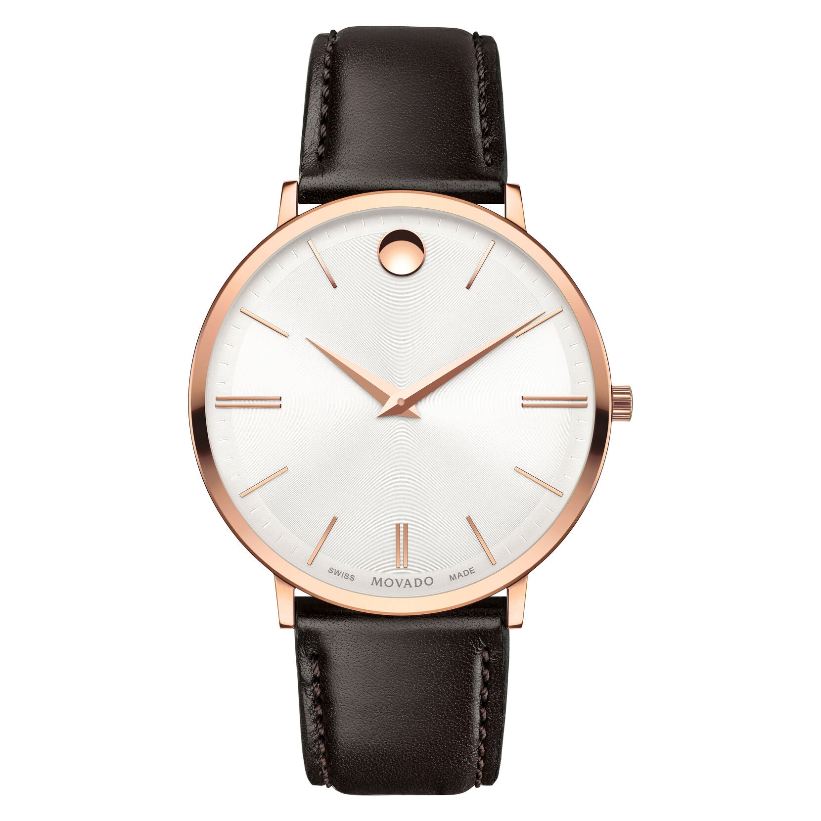 Movado Ultra Slim Quartz Silver Dial Men's Watch 0607089