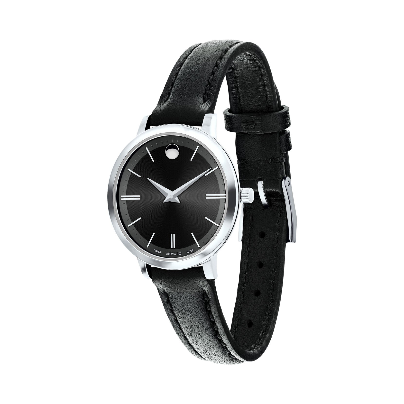 Movado ultra slim black sale