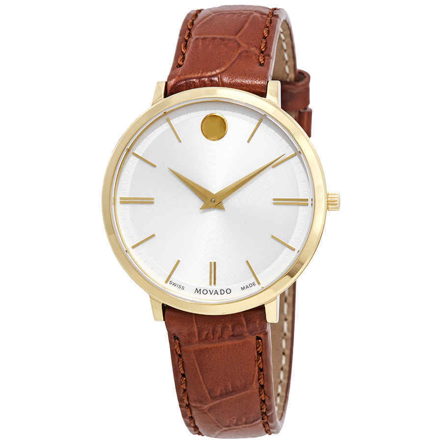 Movado Ultra Slim Quartz White Dial Ladies Watch 0607176