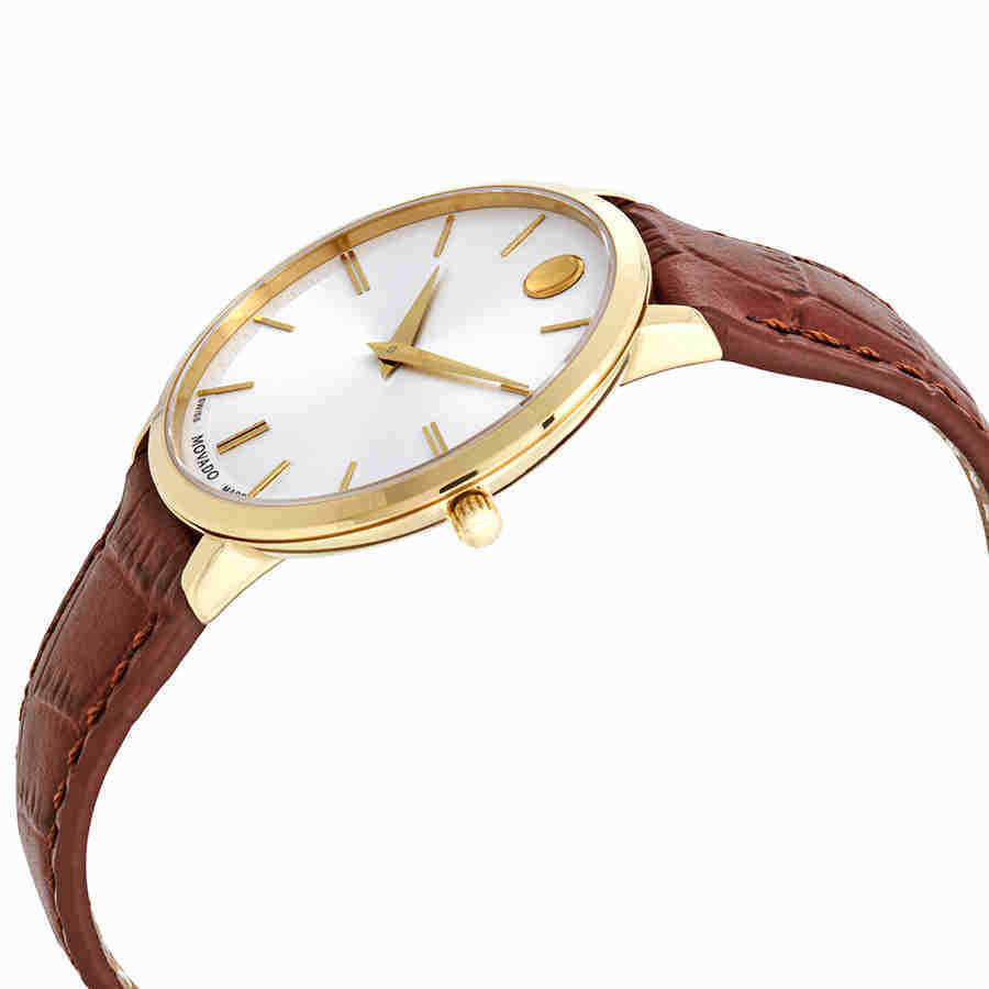 Movado Movado Ultra Slim Quartz White Dial Ladies Watch 0607176
