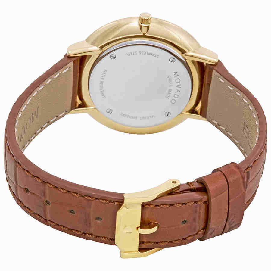 Movado Movado Ultra Slim Quartz White Dial Ladies Watch 0607176