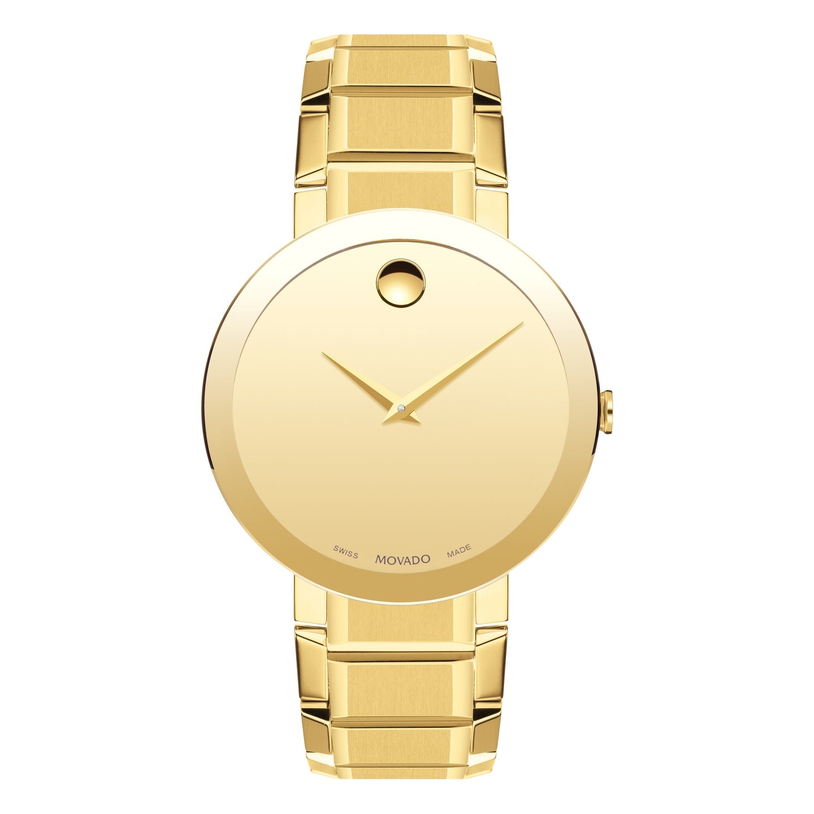 Movado Sapphire Quartz Gold Mirror Dial Men's Watch 0607180