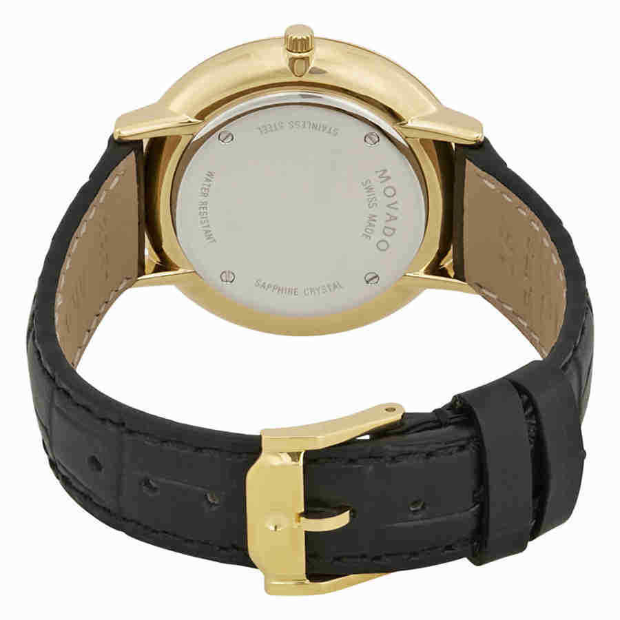 Movado Movado Ultra Slim Quartz Black Dial Ladies Watch 0607182