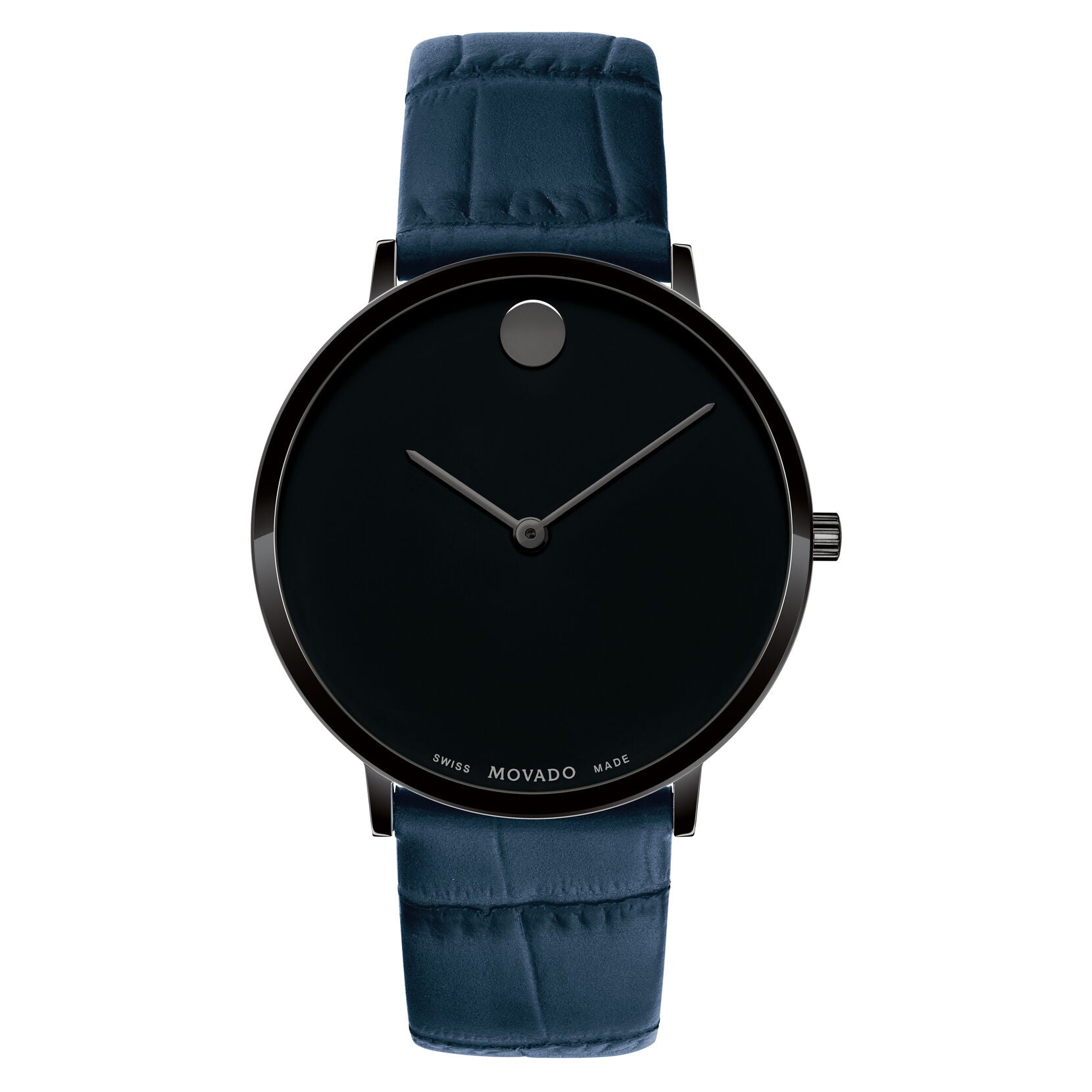 Movado Modern 47 Ultra Slim Quartz Black Museum Dial Men's Watch 0607336