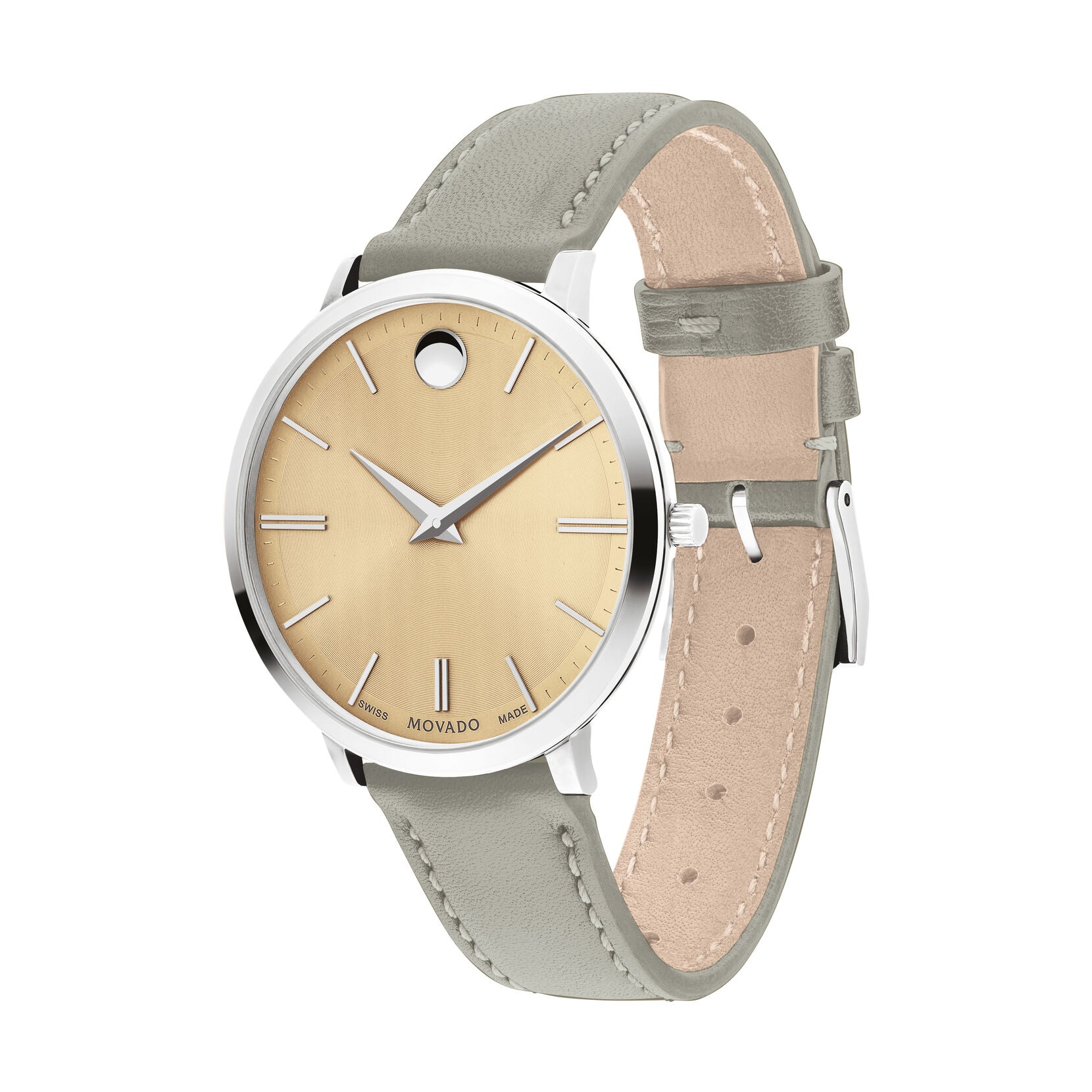 Movado Movado Ultra Slim Quartz Beige Dial Ladies Watch 0607372