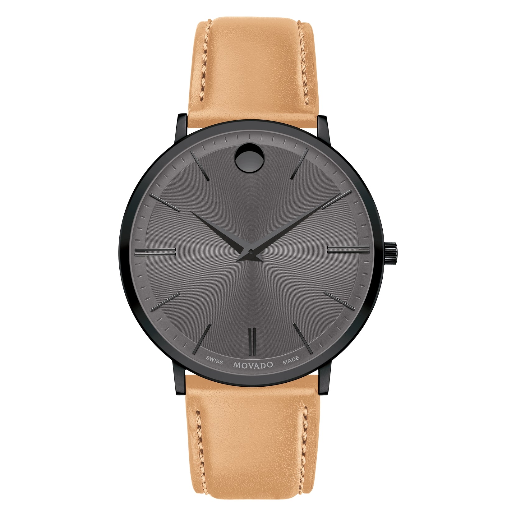 Movado Ultra Slim Quartz Grey Dial Men's Watch 0607378