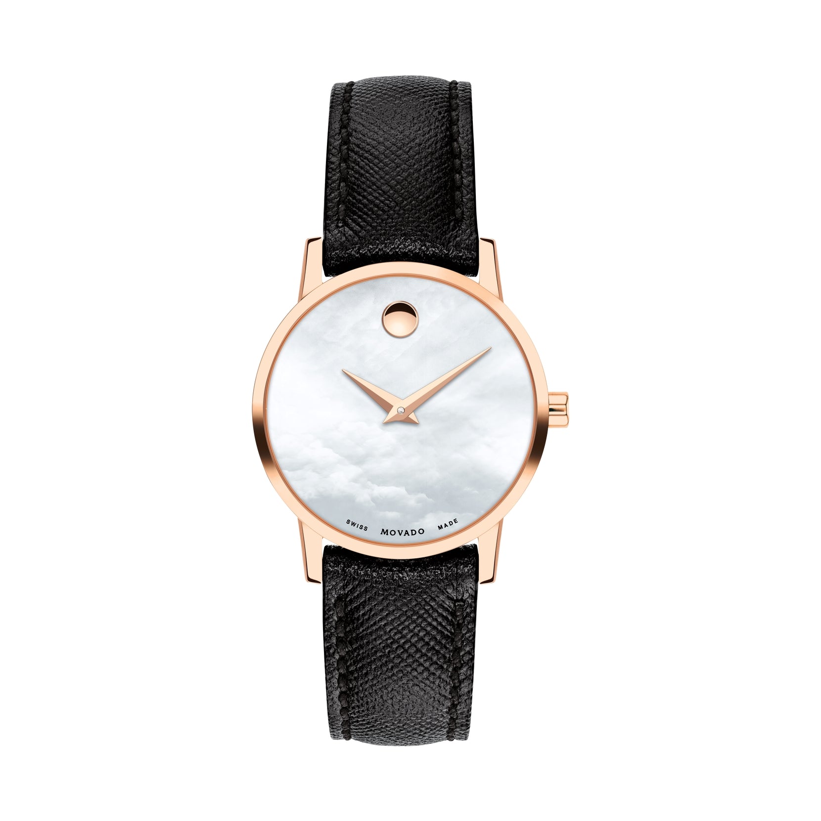 Movado Museum Classic Quartz White Mother of Pearl Dial Ladies Watch 0607424
