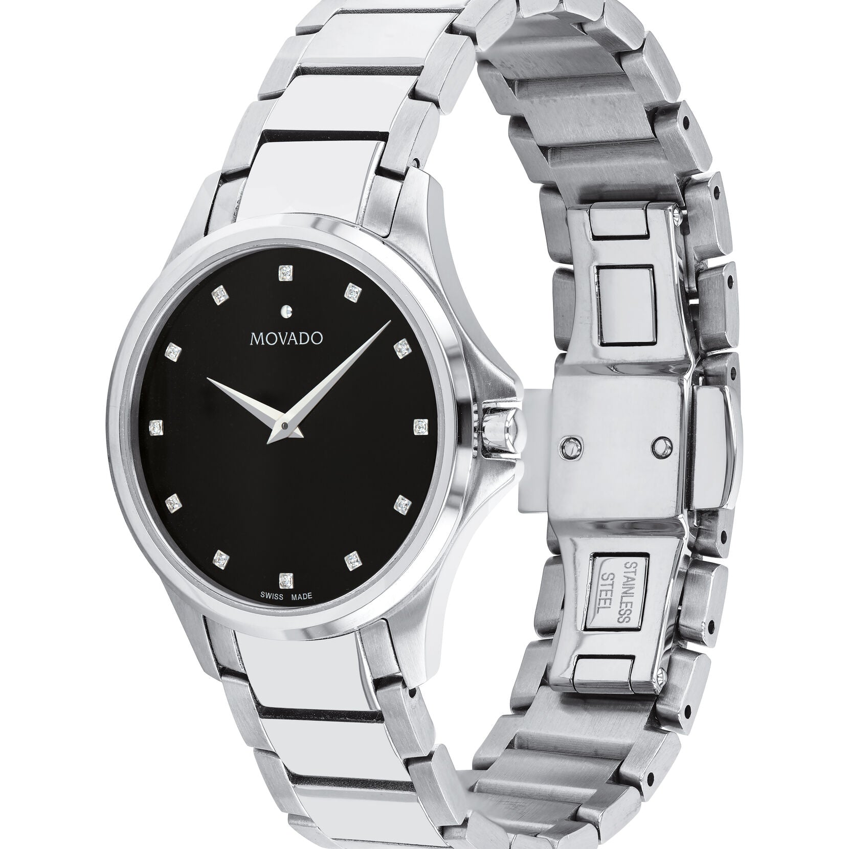 Movado Movado Ario Quartz Black Dial Unisex Watch 0607449