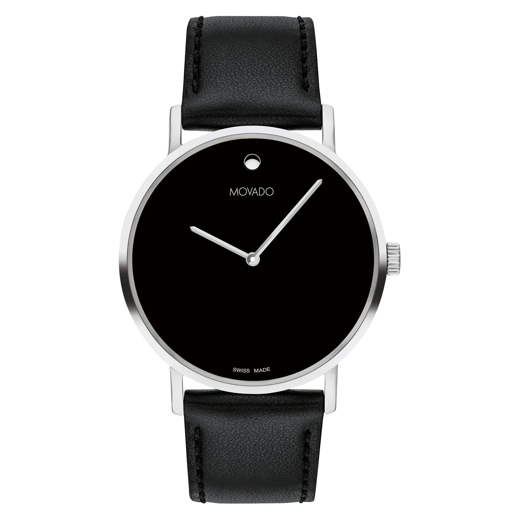 Movado Signature Quartz Black Dial Unisex Watch 0607589