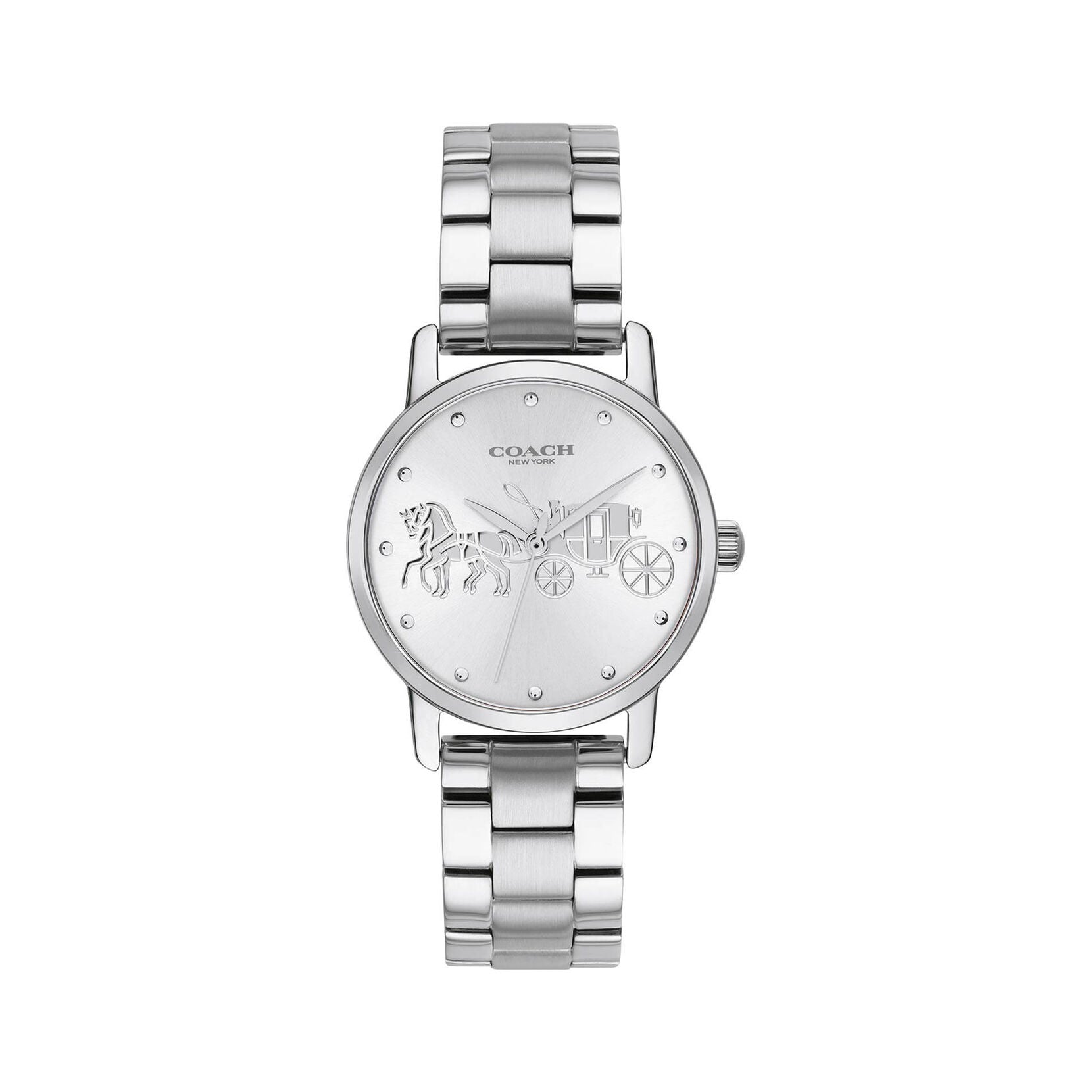 Coach Grand Quartz Silver Dial Ladies Watch 14502975