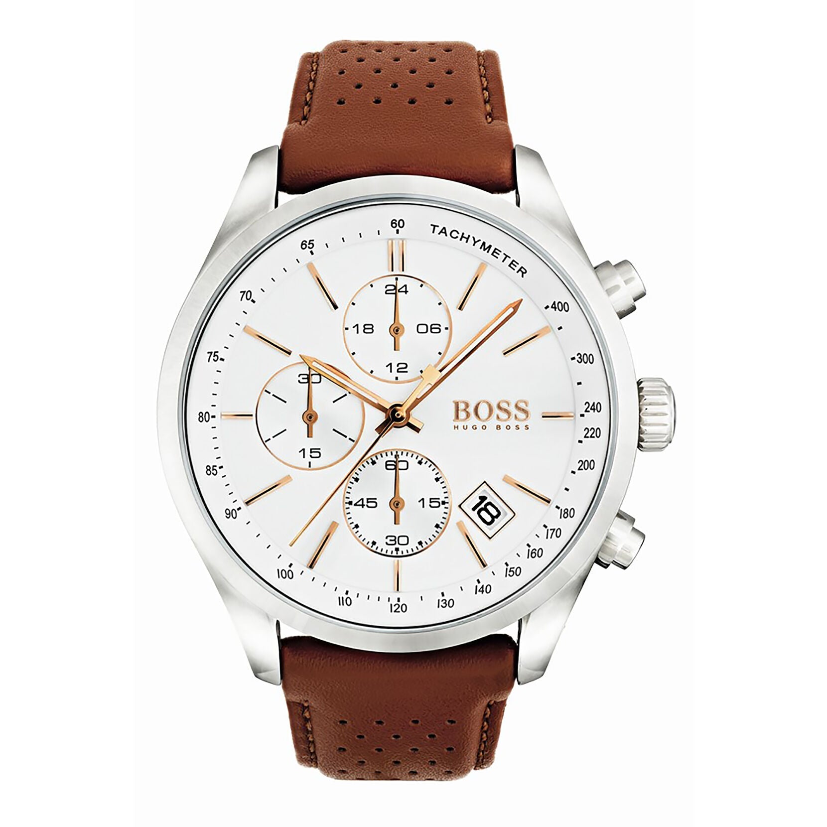 Hugo Boss Grand Prix Chronograph White Dial Men's Watch 1513475