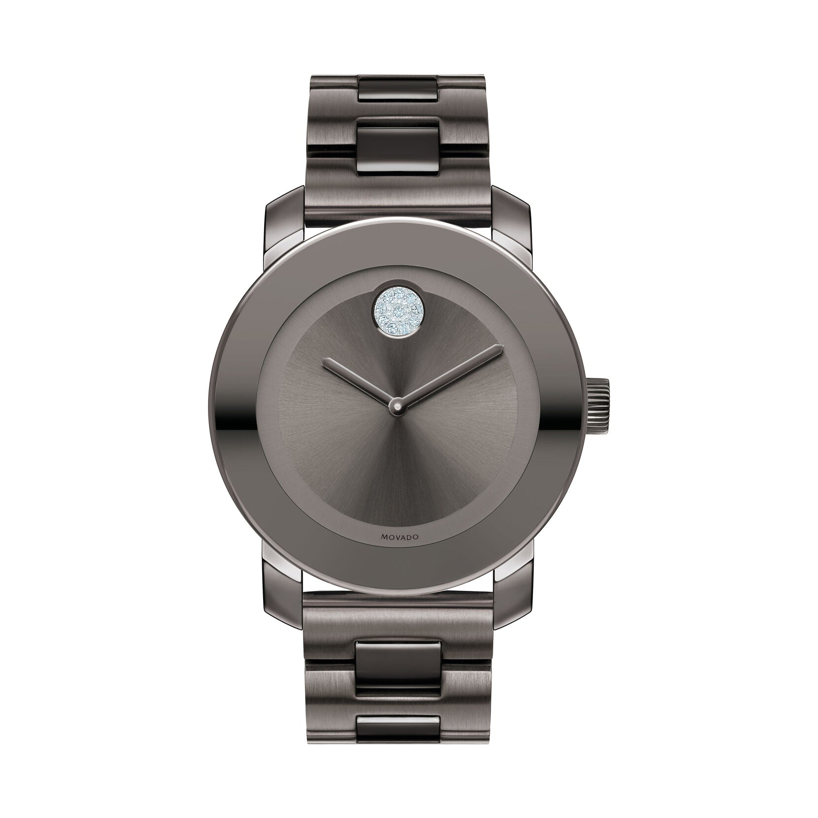 Movado Bold Quartz Grey metallic Dial Ladies Watch 3600103