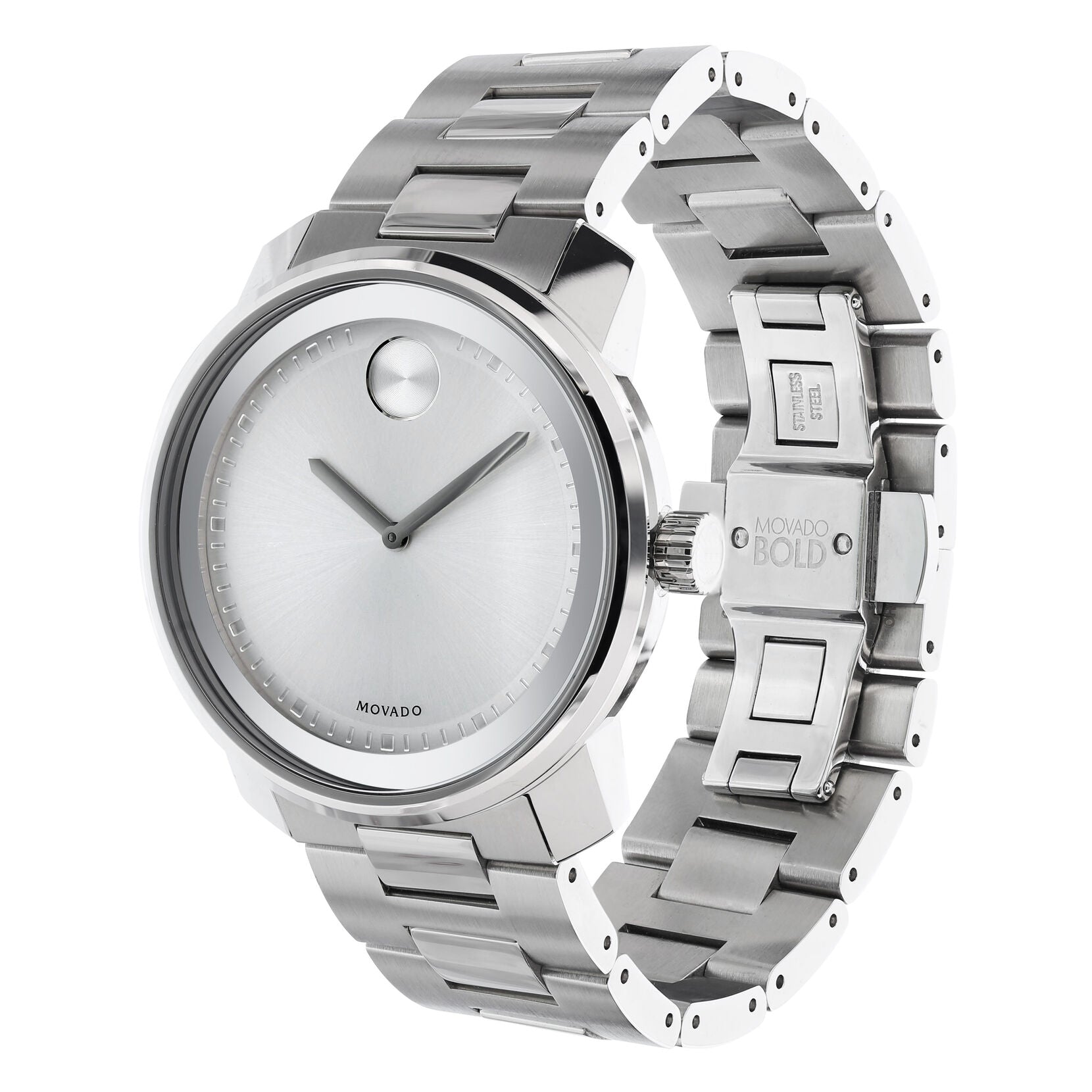 Movado bold men's watch silver outlet