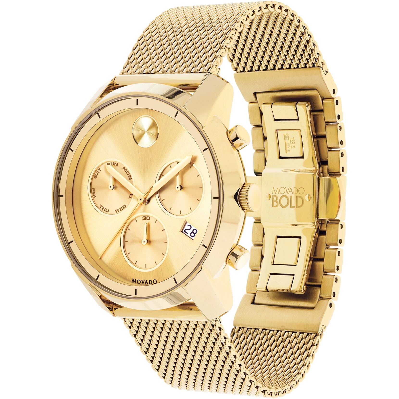 Movado Movado Bold Chronograph Gold Dial Men's Watch 3600372