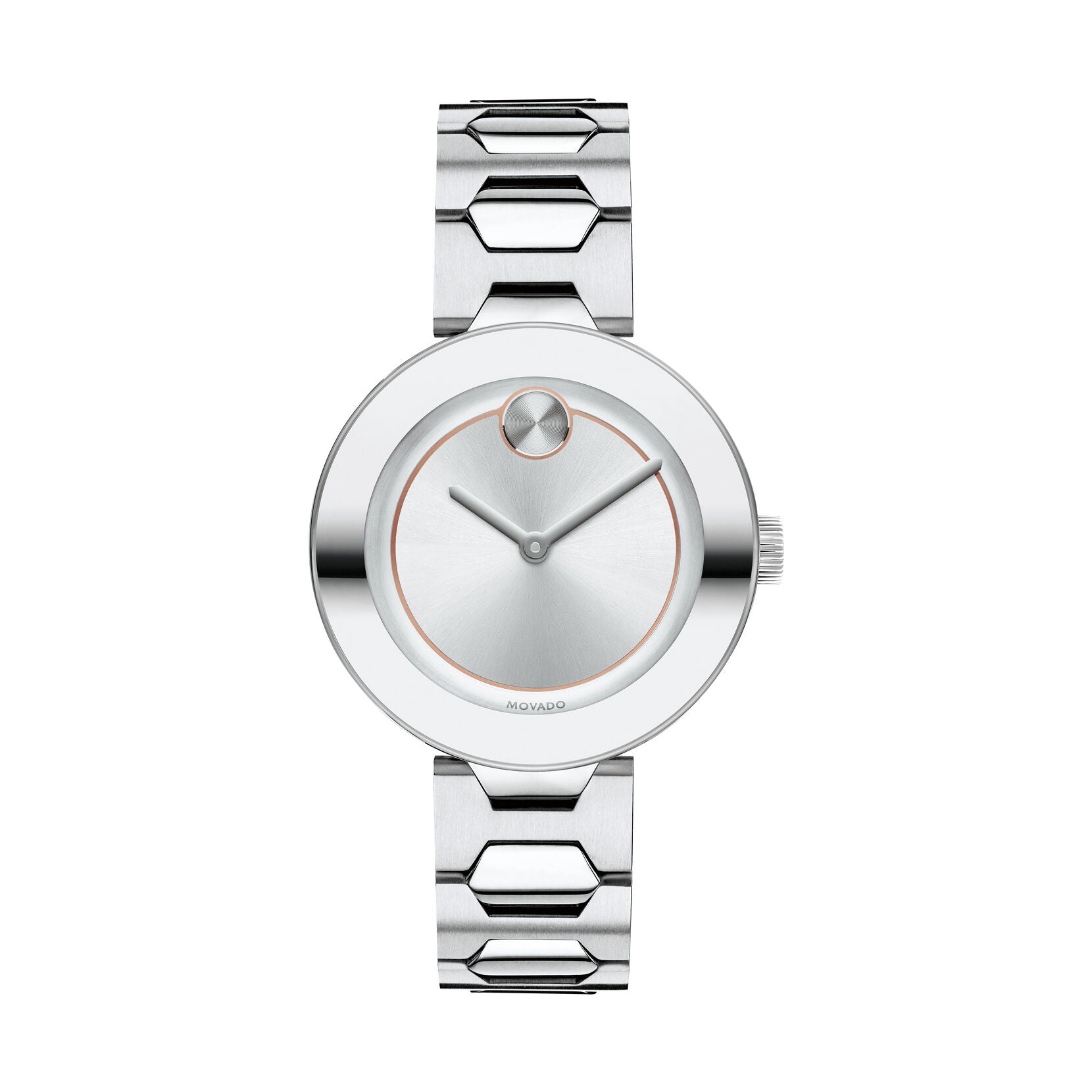 Movado Bold Quartz Silver Dial Ladies Watch 3600381