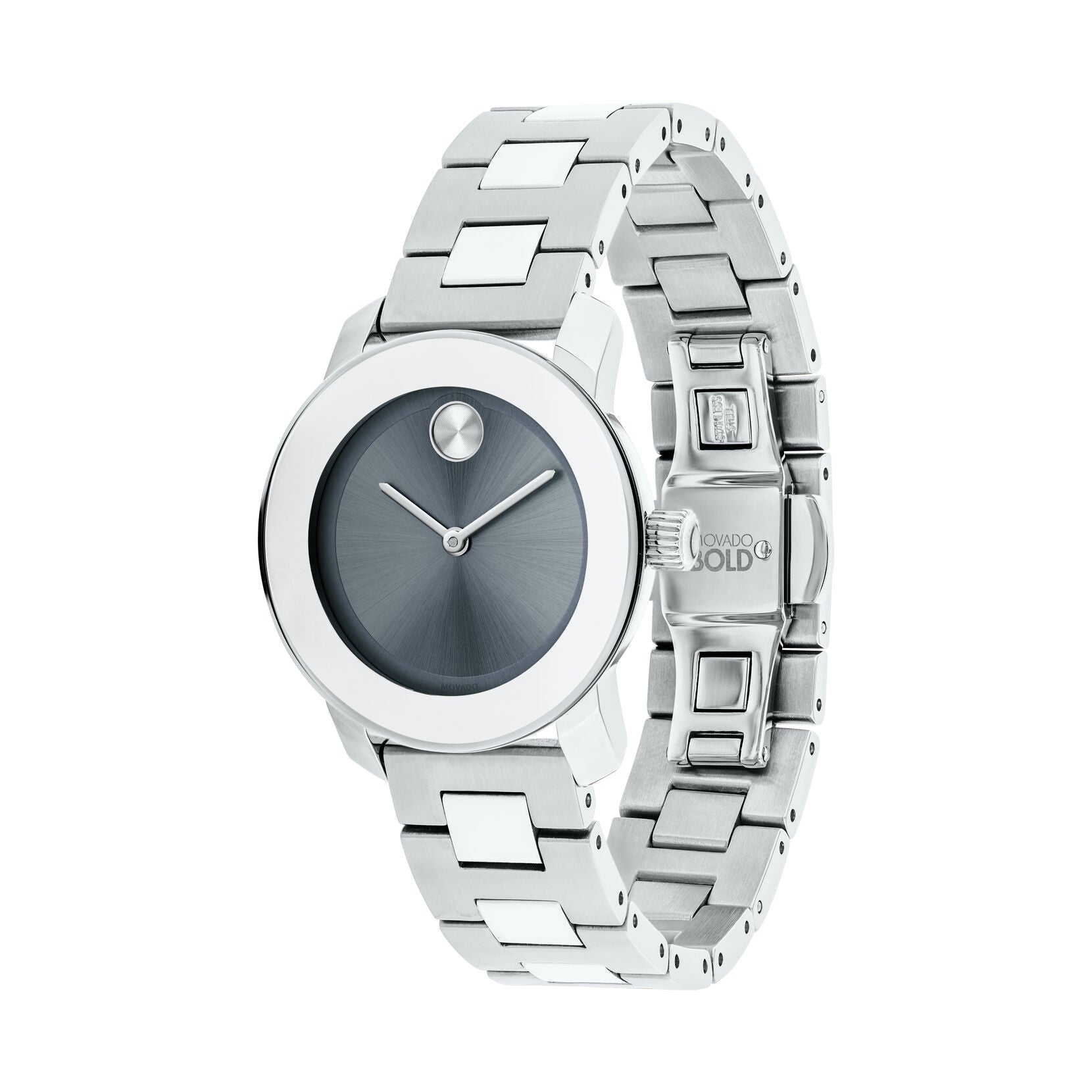 Movado Movado Bold Quartz Blue-Steel Sunray Dial Ladies Watch 3600436