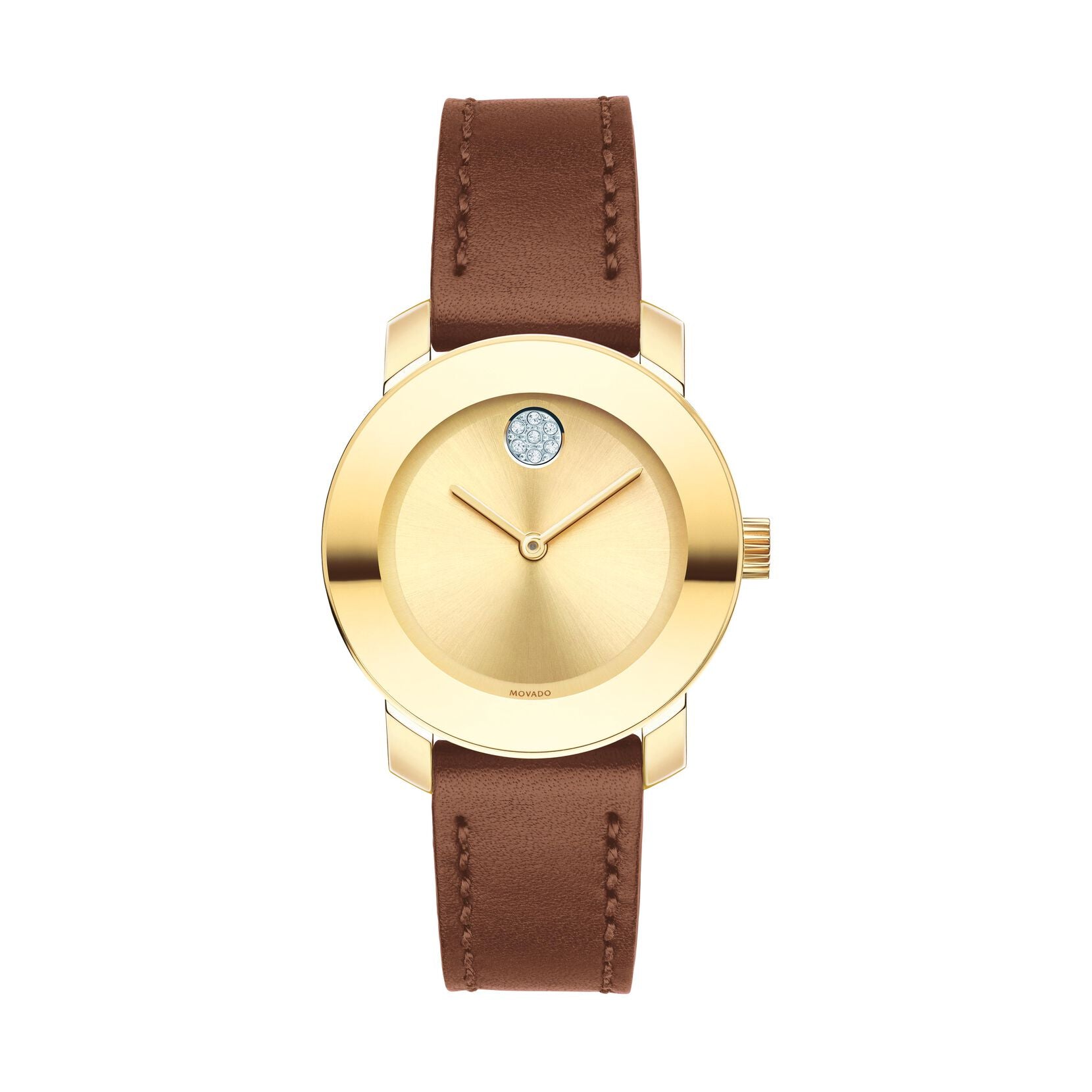 Movado Bold Quartz Gold Sunray Dial Ladies Watch 3600437