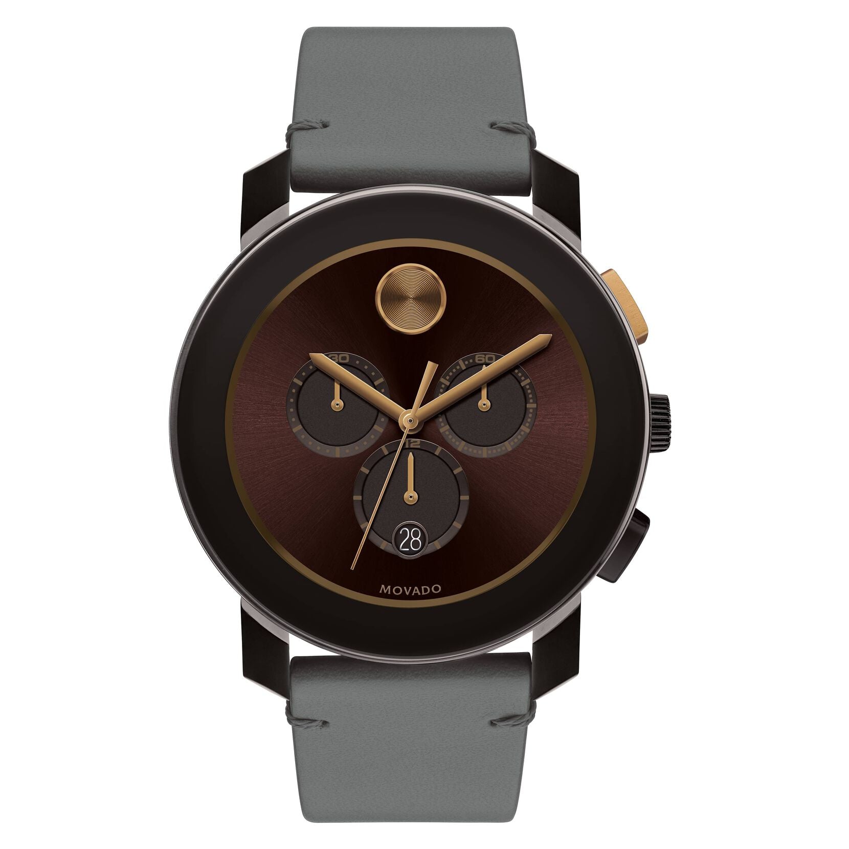 Movado Bold Chronograph Brown Sunray Dial Men's Watch 3600445