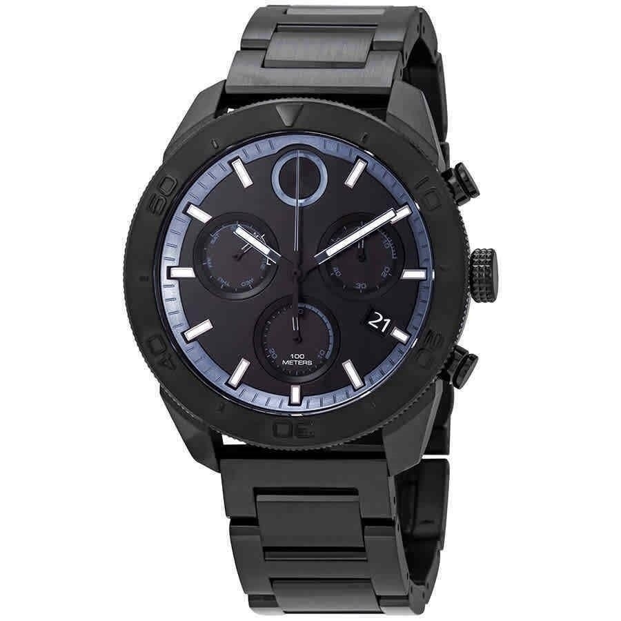 Movado Bold Chronograph Black-Blue Dial Men's Watch 3600514
