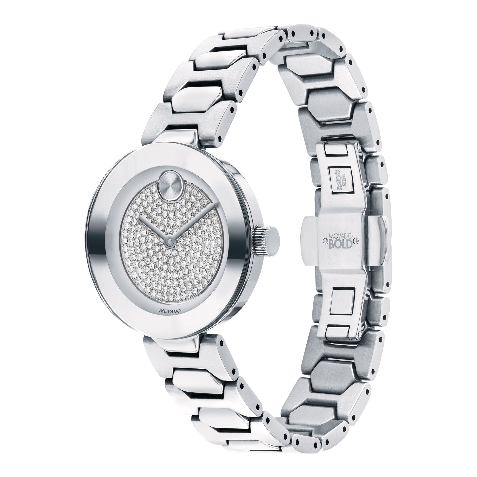 Movado Movado Bold Quartz Silver Glitz Dial Ladies Watch 3600567
