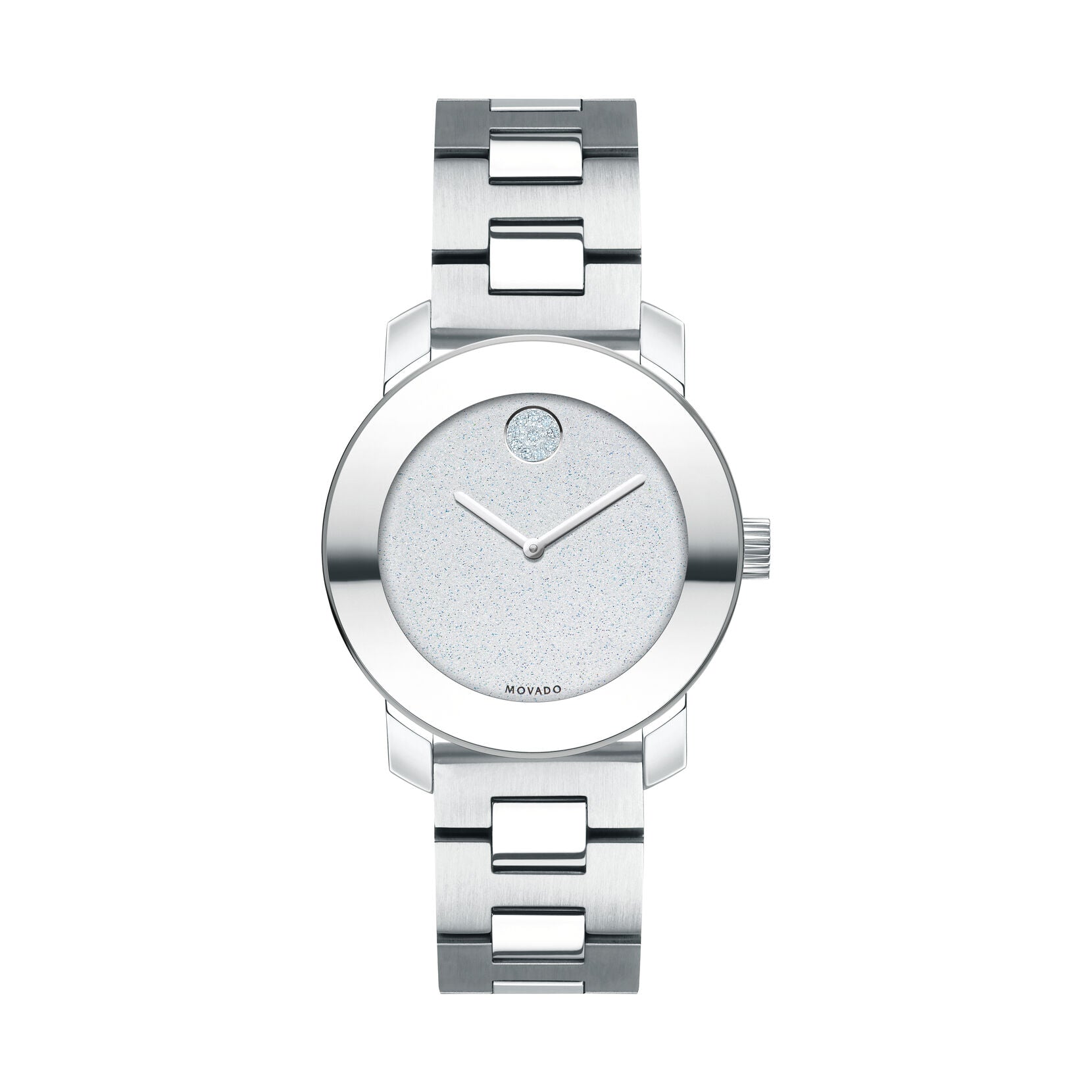 Movado Bold Quartz Silver Glitter Dial Ladies Watch 3600568