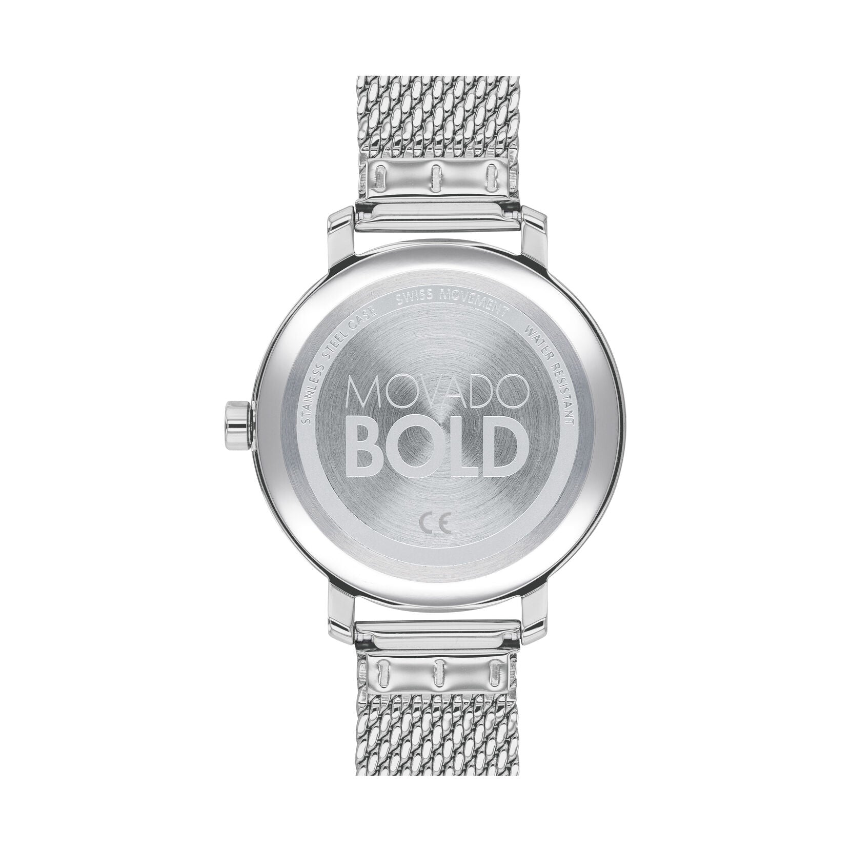 Movado Movado Bold Evolution Quartz Silver Metallic With Crystal Set Dot Dial Ladies Watch 3600698