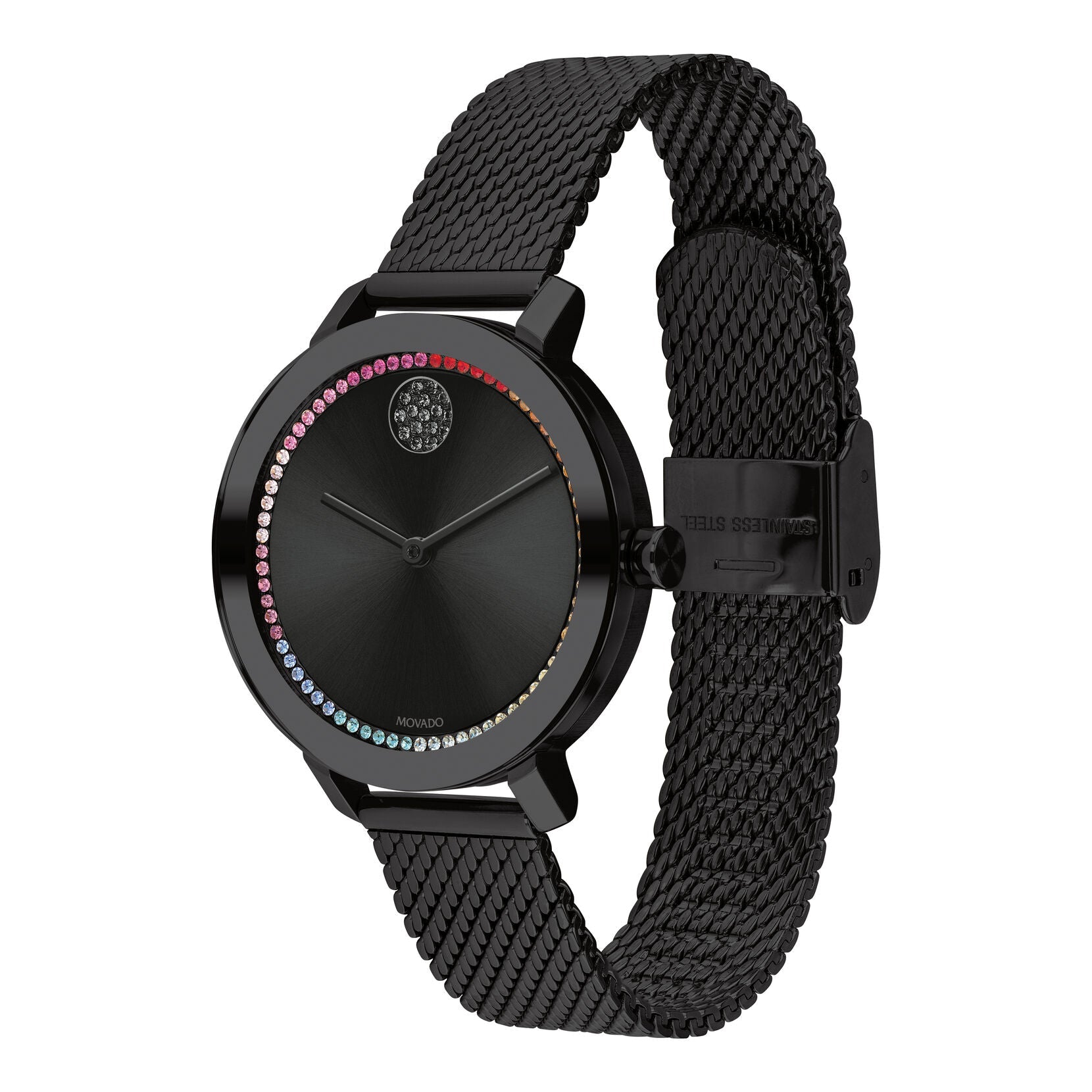 Movado Movado Bold Evolution Quartz Black (Rainbow Crystals) Dial Ladies Watch 3600714